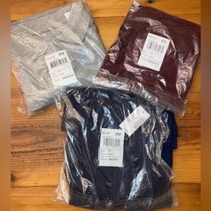 NWT Bundle of 3, Children’s Place Boys Uniform long sleeve polo shirts.